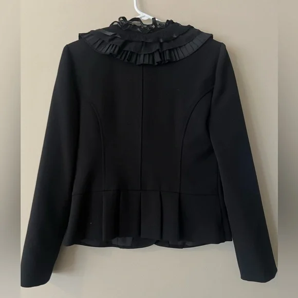 Joseph Ribkoff Ruffle Collar Blazer Size 8 - Picture 7 of 9